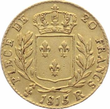Preview: Frankreich 20 Francs 1815 R - Louis XVIII. - London